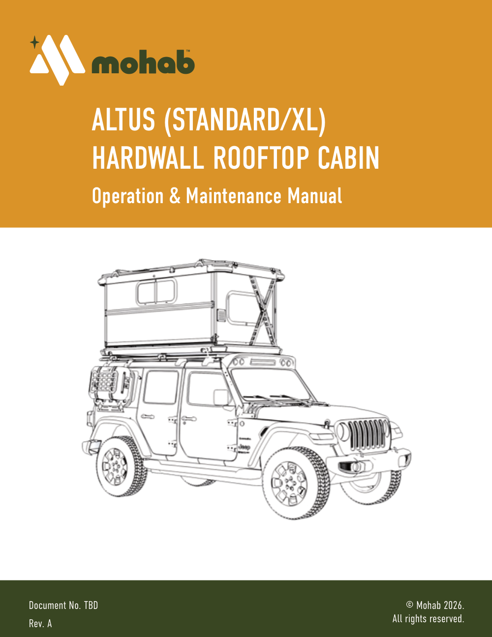 First-page cover of ALTUS Cabin User Manual